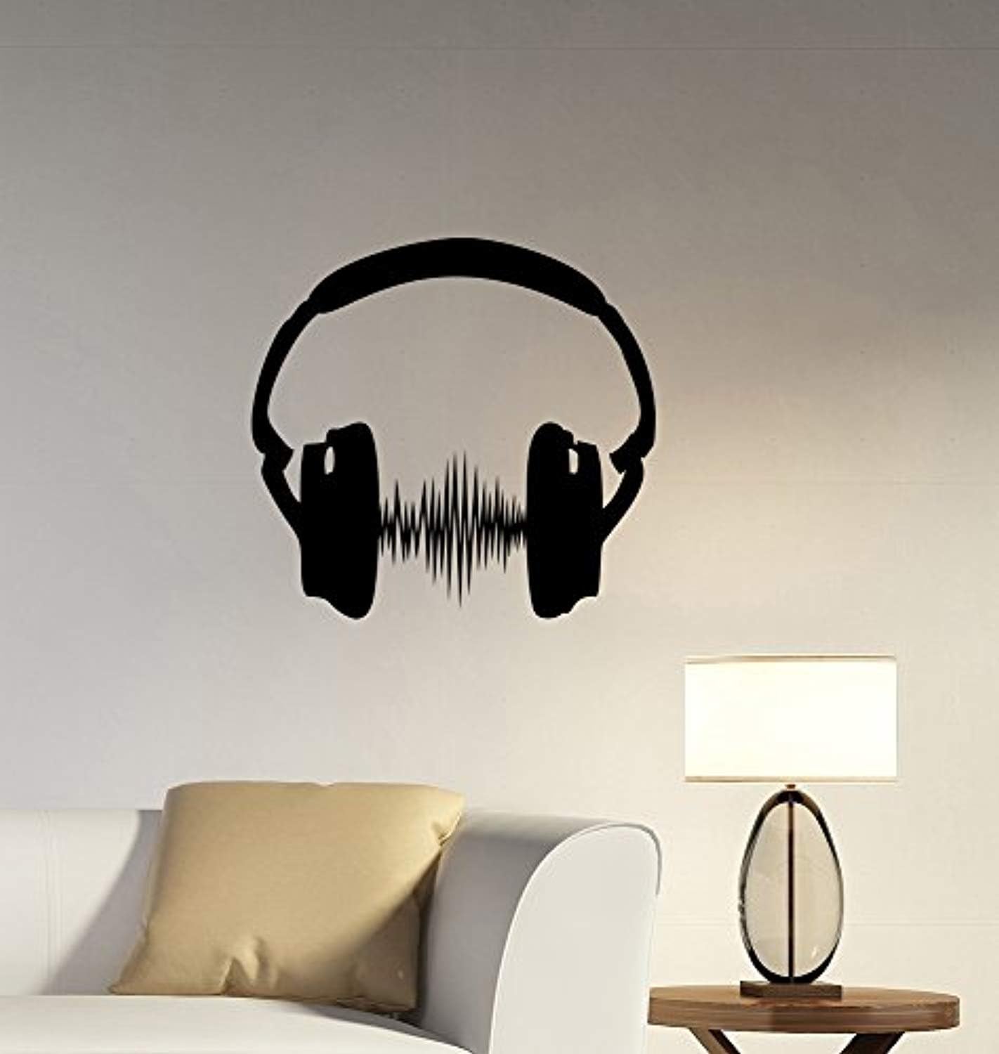 amazon com a good decals usa headphones silhouette decal musical rhythm sign vinyl wall sticker funky art decorations for home room office music studio decor hds8 home kitchen a good decals usa headphones silhouette decal musical rhythm sign vinyl wall sticker funky art decorations for home room office music studio decor