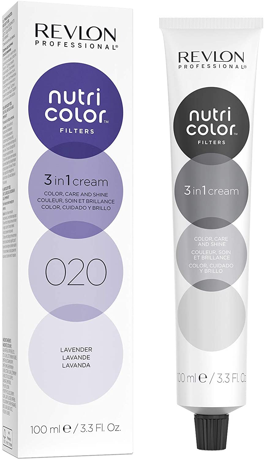 REVLON PROFESSIONAL Nutri Color Filters, Bright Semi Permanent Direct Hair Dye, 020 Lavender, 100 ml (Pack of 1)