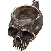 Skull Mug | Black Ceramic Coffee Cup (8 oz) | Gothic Halloween Mug for Tea, Espresso, Cocoa | Dishwasher & Microwave Safe | Unique Gift for Horror Fans, Goth Decor, Skeleton Lovers
