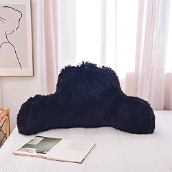 Holawakaka Medium Faux Fur Bed Rest Pillow with