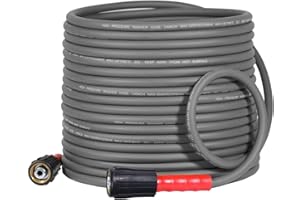 YAMATIC Super Flexible Pressure Washer Hose 50FT 1/4", Kink Resistant Power Washer Hose Replacement for Flexzilla Uberflex Ry