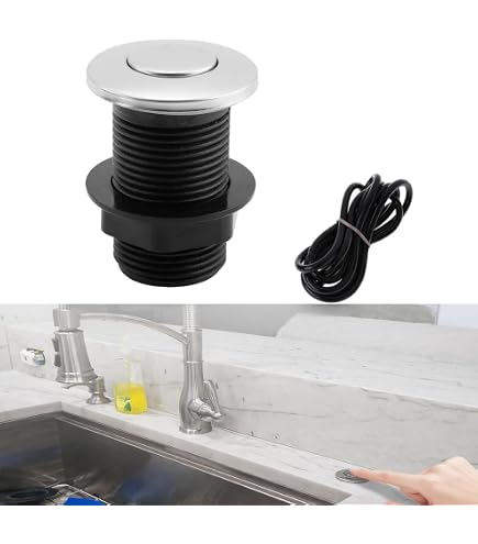 Interrupteur à Air InSinkErator STC-SN (73274) Pour Broyeur D'évier - Bouton Poussoir Nickel Satiné