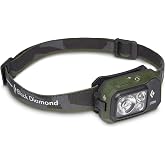 BLACK DIAMOND Storm 450 Headlamp, AAA Powered, Dimmable, BD Dark Olive | 450 lumens, red night vision, Brightness Memory, PowerTap, battery meter tracks runtime, dual-fuel compatibility