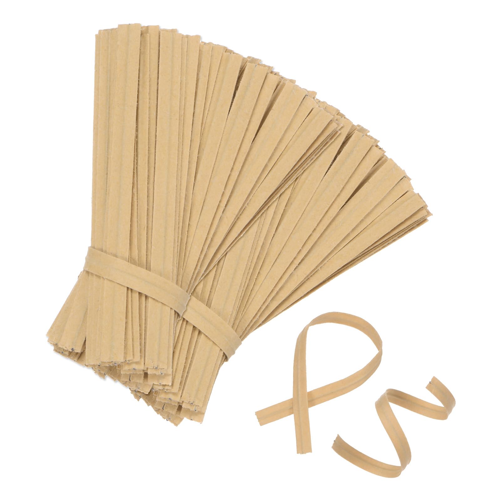 M METERXITY 2000Pack Kraft Paper Twist Ties, 2.4 Inch Paper Twists Tie for Christmas/Party Decor/Gift Wrapping/Cake/Pops Candy/Bakery Bags/Garden Plants, Reusable Twisty-Ties [Pure Color]