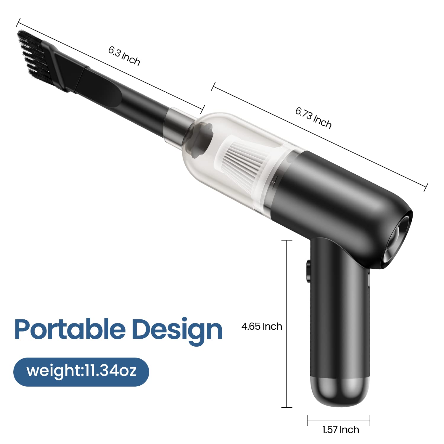 Portable Handheld Car Cordless Vacuum Cleaner with Powerful Suction, High Power Mini Sweeper, Dust Buster, Lightweight, Easy to Hold,Quiet Electric Air Duster,Small Vacuuming for Home,Kitchen,Gift