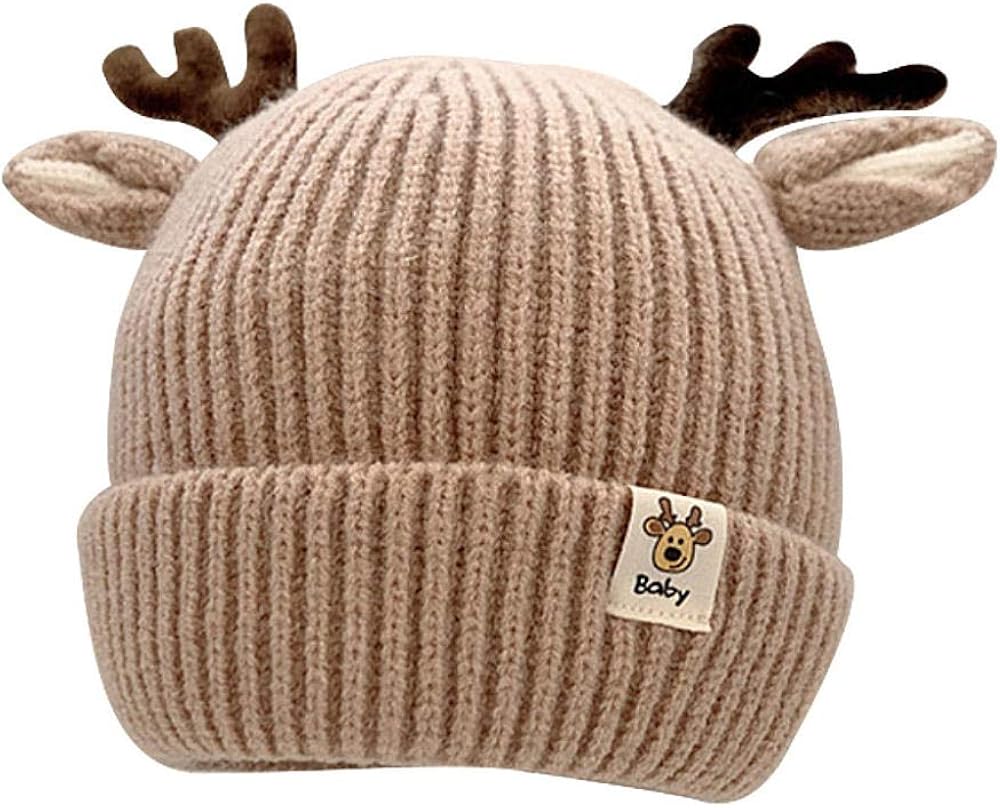 TXCY Baby Woolen Hats Baby Antlers Christmas Hats Children s Knitted
