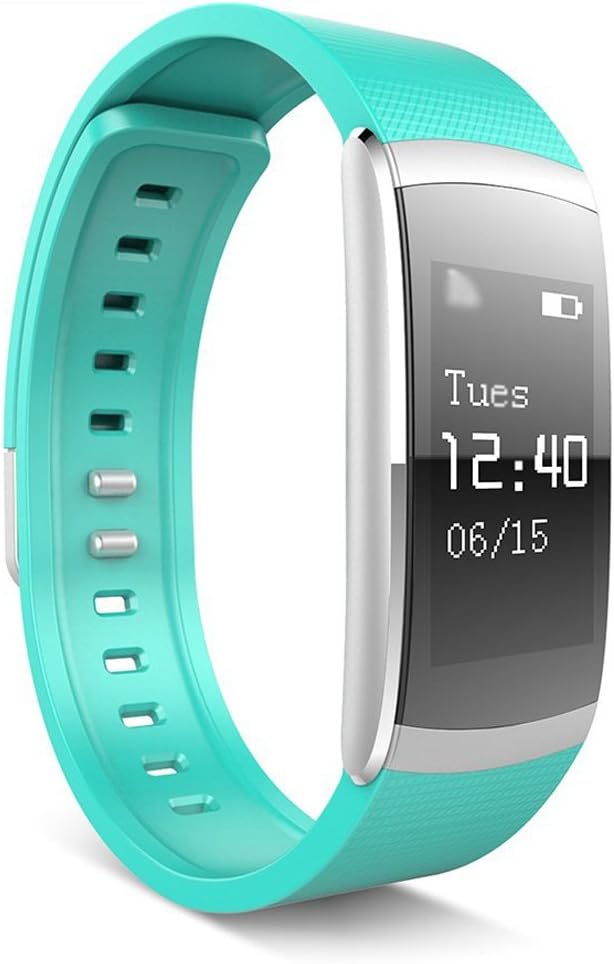 TINCINT I6 Pro Fitness Activity Tracker with Heart Rate Monitor 0.73 inch PMOLED Screen Sports Smart Bracelet Watch Pedometer with Sleep Monitor/ Step Tracker/ Calorie Counter Wristband for Android 4.4 Smartphone iOS 8 iPhone 6 6s 7s (Green)