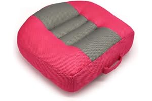 KIMISS Car Booster Seat Cushion, Booster Seat Cushion Heightening Height Boost Mat Driver Booster Seat Car Seat Cushion Portable (Rosy)