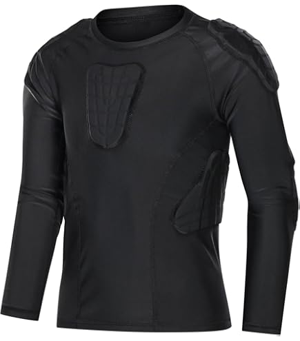 BLACKBIRD / long sleeve football Padded Compression Shirt | Black Long Sleeve Football Suit
