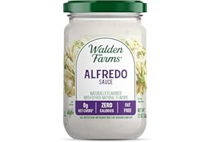 Walden Farms Alfredo Sauce – Zero Calorie, Sugar Free, Keto & No Carb Creamy Italian-Style Pasta Sauce – 12 oz Bottle