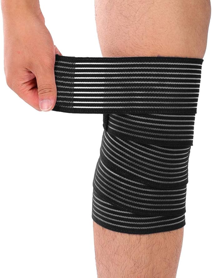 Haofy Adjustable Elastic Knee Compression Bandage Wraps Support for