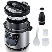 ICOOKPOT 6 Qt 9-in-1 Multi Programmable Electric Pressure Cooker,With Non-Stick Coating Inner Pot,Food Chopper Best For…