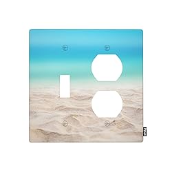 Pznen 2-Gang 1-Toggle/1-Duplex Wall Plate, Ocean