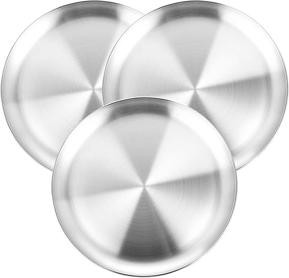 WEZVIX Stainless Steel Pizza Pan 10Inch Pizza Baking Pan Pizza Tray Round Pizza