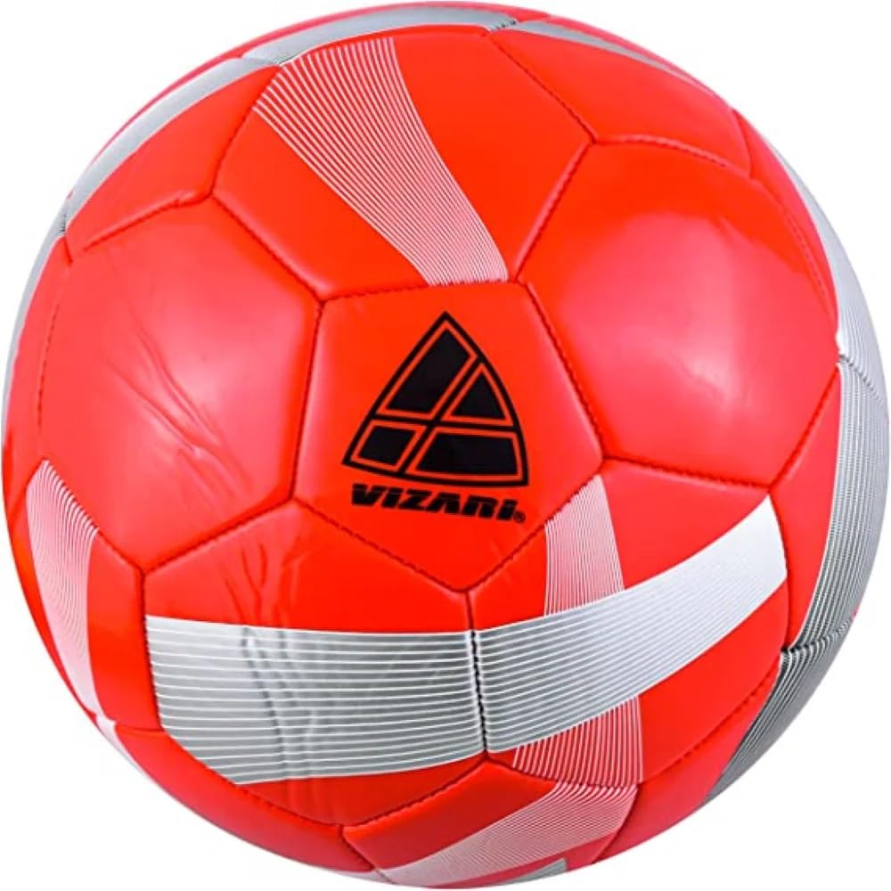 VIZARI Hydra Football Size 4 – Adults & Kids Football With Best Air Retention - Perfect For Training And Matches - Size 4 Football in Bright Red Colour
