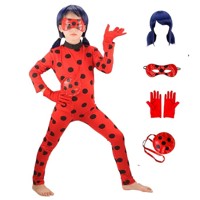 Greatchildren Ladybug Girls Costume Cosplay Jumpsuit For