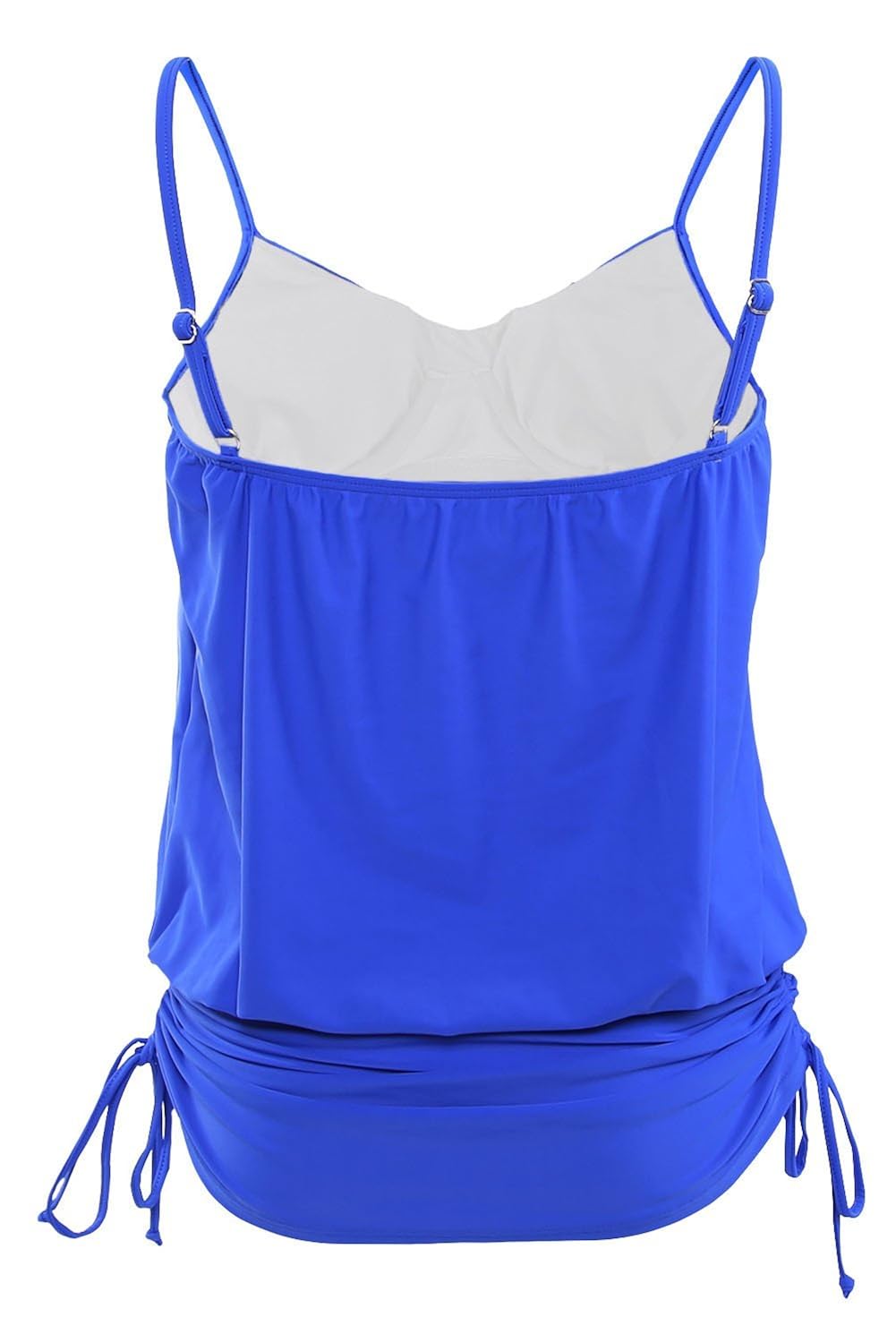 boldgal girl's bathing sleeveless swimwear spaghetti strap beach top (blue)