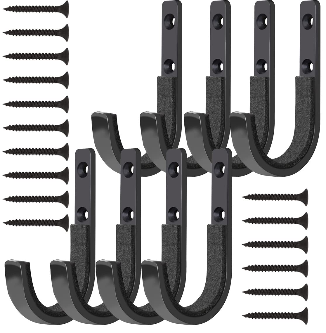 Gun Rack Wall Mount - GOHIKING Heavy Duty Wall Mount Gun Holder Storage Rifles Shotgun Hooks Wall Mount Hangers with Soft Padding and Heavy Duty Steel (4 Sets)