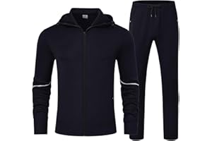 YSENTO Men's Track Sweat Suits 2 Pieces Sets Zipper Pockets Hoodie Jogging Outfits Warm Up Tracksuit Sweatsuit