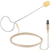 PYLE-PRO On-Ear Audio Condenser Microphone - Portable Omnidirectional Wired Headset Condenser Mic With 4 Pin Mini XLR Cable a