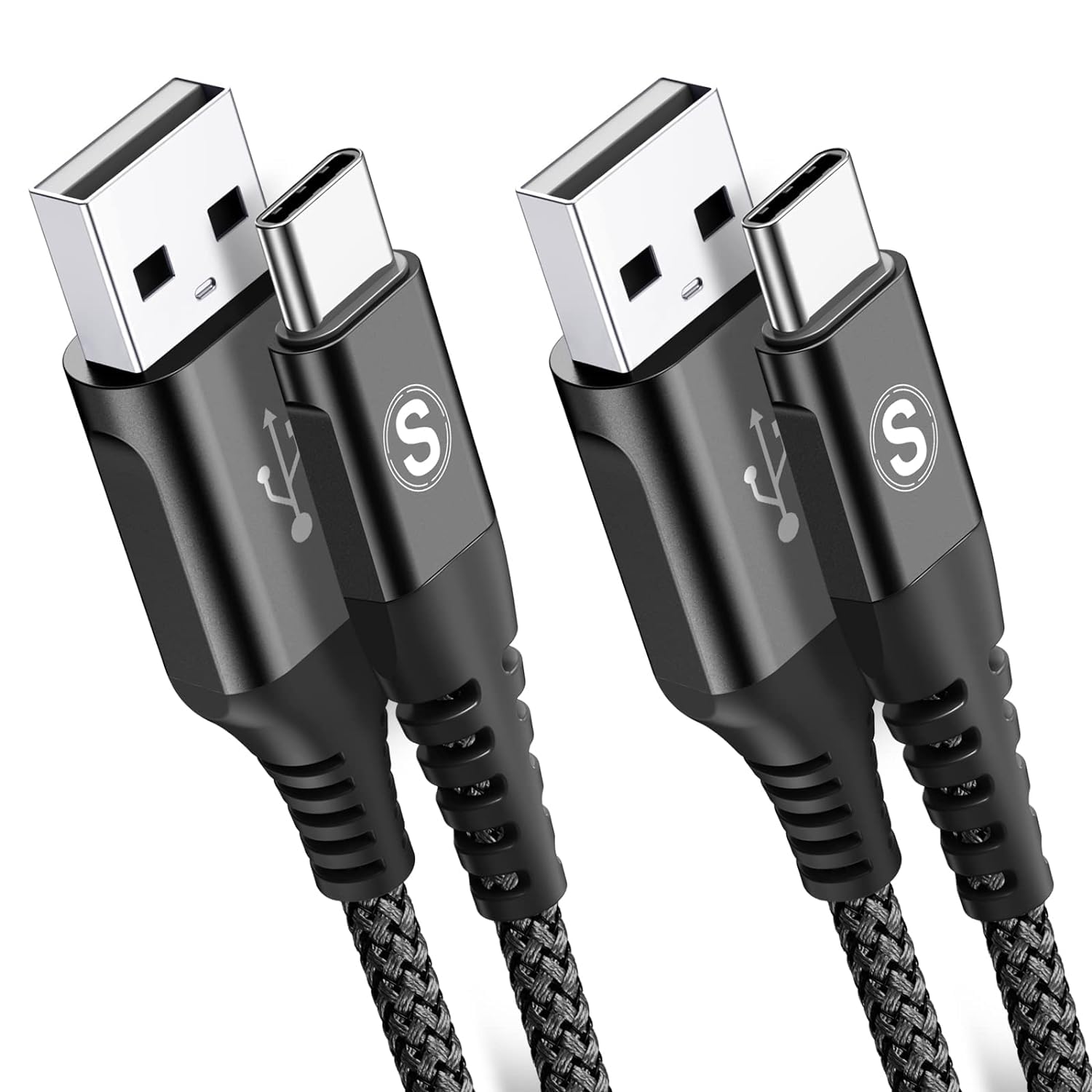 2-Pack 2M USB C Cable 3.1A Fast Car Charger Cable Compatible for iPhone 16 15 Plus Pro Max, Samsung Flip/Fold 7 6 5 4 3 S25 S24 S10 S20 S21 S22 S23 A16/15/14/13/12 A35/A34 A56/55/54, Pixel 9 8 7 6