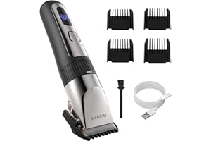 LVAINIT Hair Clippers for Men, Cordless LCD Rechargeable Hair Trimmer Beard Trimmer for Men, Men's Grooming Kit for Hair, Face, Beard, Professional Electric Barber Clippers