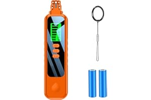 HAKINAKU CEKKIENA Gas Leak Detector Portable Nature Gas Detectors Alarm Audible Methane Hexane Propane Sniffer Located with Lo/Hi Mode Gas Meter with LCD Screen 2X AAA Batteries for Home/Outdoor (Orange)