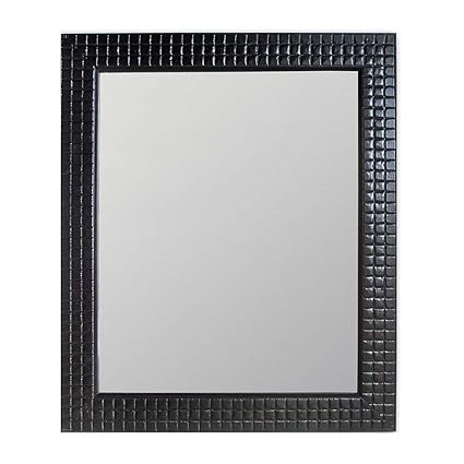 Painting Mantra Art Street Marble Black Wall Mirror (15x19 inch Outer)