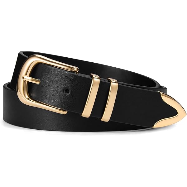Amazon.com: SUOSDEY Women Vintage Leather Belt for Jeans  display picture 3