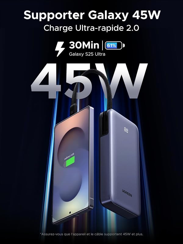 Nexode 45W Batterie Externe 20000mAh Power Bank USB C Charge Rapide — photo 2 sur 8