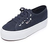 Superga womens 2790 Platform Sneaker, Navy, 8 US