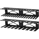 Blulu 2 Pcs F Clamp Rack Organizer 16 Inch Wall Mount Garage | Storage Tool Rack for Woodworking, Fits Workshop Shed Pegboard, Dual Layer Design, Space Saving Holder Organizer