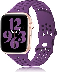 Seizehe Compatible for Apple Watch Bands 38mm 40mm 42mm 44mm Women Men, Breathable Soft Silicone Sport iWatch Bands Replacement Strap Compatible for iWatch Series 6/5/4/3/2/1/SE