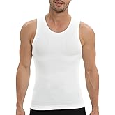 PODFAN Compression Shirt Men, Slimming Tank Top, Gynecomastia Undershirts, Tummy Control Shapewear, Mens Body Shaper Vest