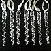 youseexmas Glass Icicle Christmas Ornament Pack of 18