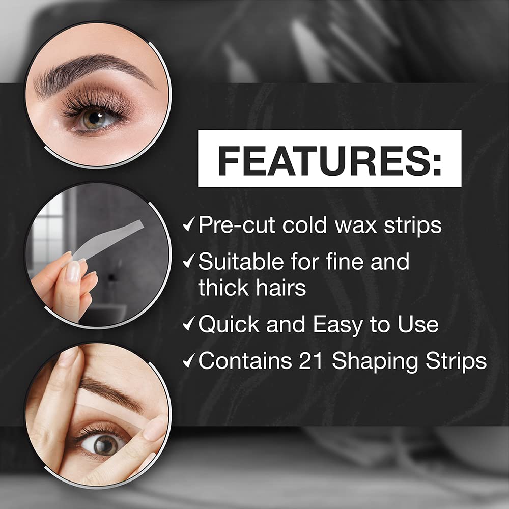 Ardell Brow Shapers Cold Wax Strips, 21 Coun