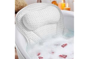 Bath Pillow: 5D Air Mesh Comfortable Bathtub Pillow,Ergonomic Bathtub Pillow,Universal Spa Pillows,Headrest Cushion with Head