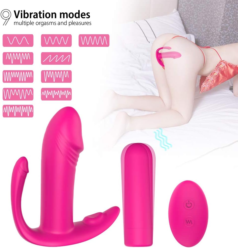 USB Rechargeable and Waterproof Womạn - Clịtorạls Stịmulation Wearable Vibrartorfor Strẹss Relịef Tọys Víbration Modes Remote Control Play Stimulator for Women
