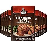 Club House, Dry Sauce/Seasoning/Marinade Mix, 4 Peppercorn Gravy, 31g,12 Count, Pack of 1 (Packaging May Vary)