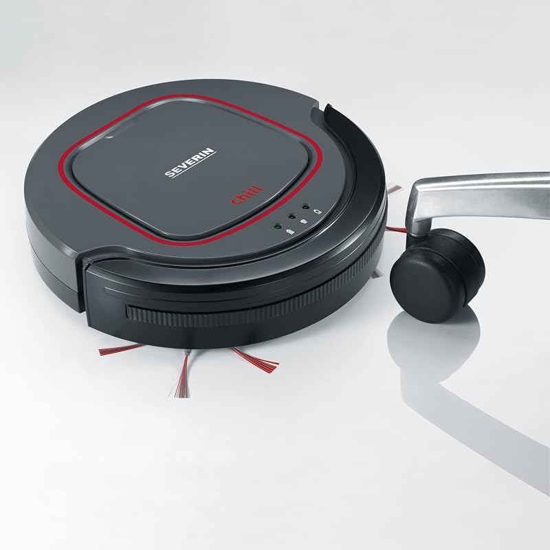 Robot Aspirapolvere Chill, Robot per Pavimenti e Tappeti a Pelo Corto, Design Extra Piatto, Rilevamento Scale, Grigio Platino - RB 7025