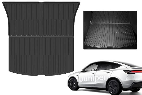MODEL Y JUNIPER CARGO LINERS – ALL WEATHER REAR CARGO LINERS TRUNK TRAY FLOOR MATS PROTECTOR COMPATIBLE WITH 2025-2026 NEW MODEL Y JUNIPER,3D WATERPROOF DURABLE ODORLESS FLEXIBLE ANTI-SLIP CUSTOM-FIT