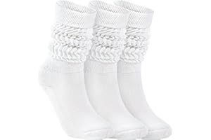 todaysunny Slouch Socks for Woman 3 Pack Scrunch Socks Soft High Boot Socks Warm Thick Knit Woman Long Socks