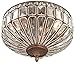 Vienna Full Spectrum Ibeza Close to Ceiling Light Flush Mount Fixture Mocha Brown 15 1/2