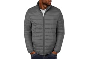 bmkBWO Puffer Jacket Men,Zip Up Quilted Jackets Lightweight Winter Warm Down Coats with Pockets Thicken Outerwear 2025