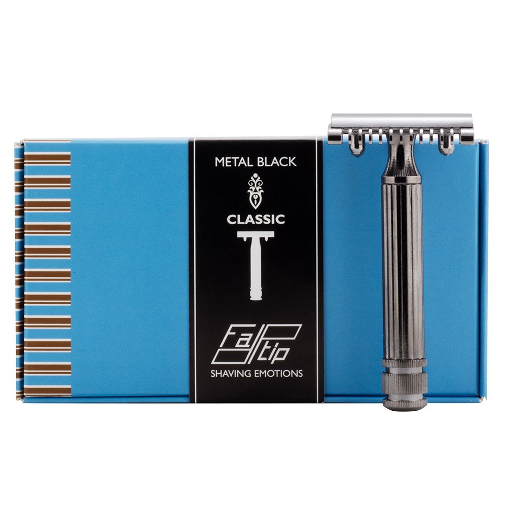 FaTip Cromato Nero Grande Double Edge Safety Razor
