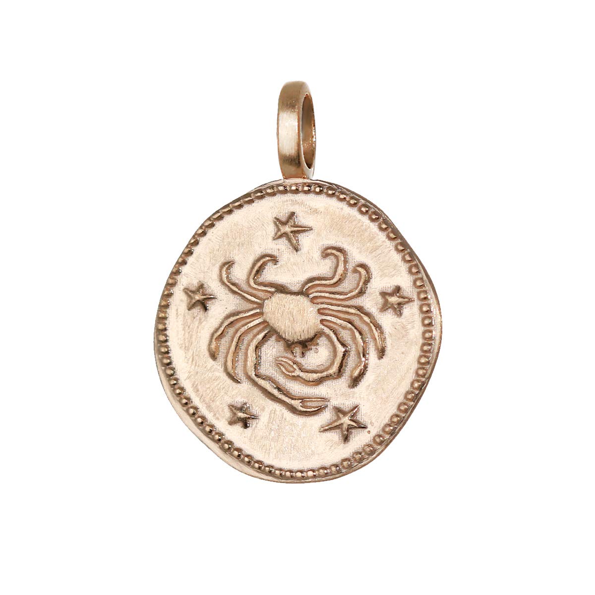 NKlaus Cancer Zodiac Sign Gold Plated with 18k Gold 16mm Pendant Horoscope Zodiac 1655