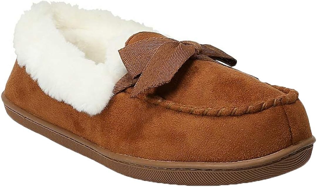 Sonoma Chestnut Faux Suede Moccasin Slippers 11 Slippers