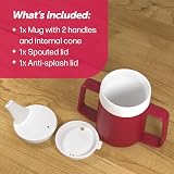 JFA Supplies 165ml Red Adult Cup with Two Handles and Lids Non Spill view 6