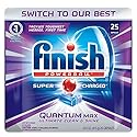 Finish Quantum Max Powerball, 25 Tablets, Super Charged Automatic Dishwasher Detergent, Fresh Scent (Packaging May Vary)