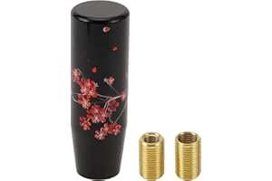 INFINAUTO Car Shift Knob, 12cm Universal for Automatic and Manual Vehicle Flower Gear Shifter Knob with 2 Adapter Acrylic Bla